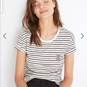 Madewell This or That Whisper Cotton Crewneck Tee in XXS